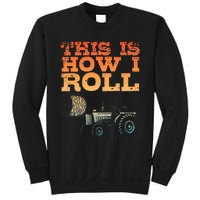 Farmer Art For Women Tractor Farming Hay Bale Cow Farmer Sweatshirt