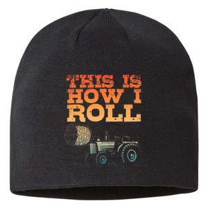 Farmer Art For Women Tractor Farming Hay Bale Cow Farmer Sustainable Beanie