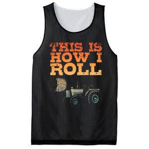 Farmer Art For Women Tractor Farming Hay Bale Cow Farmer Mesh Reversible Basketball Jersey Tank