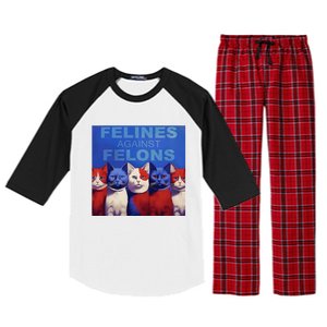 Felines Against Felons Raglan Sleeve Pajama Set