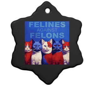 Felines Against Felons Ceramic Star Ornament