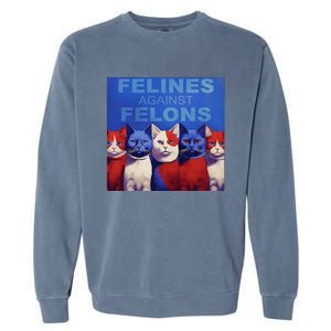 Felines Against Felons Garment-Dyed Sweatshirt