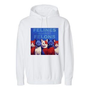 Felines Against Felons Garment-Dyed Fleece Hoodie