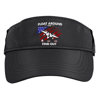 Float Around & Find Out Chinese Spy Balloon & UFOs USA Flag Adult Drive Performance Visor