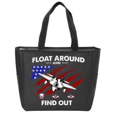 Float Around & Find Out Chinese Spy Balloon & UFOs USA Flag Zip Tote Bag