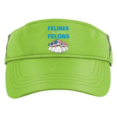 Felines Against Felons Funny Donald Trump 2024 Cat Gift Adult Drive Performance Visor