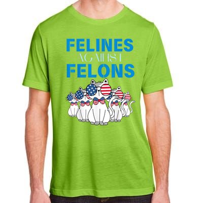 Felines Against Felons Funny Donald Trump 2024 Cat Gift Adult ChromaSoft Performance T-Shirt