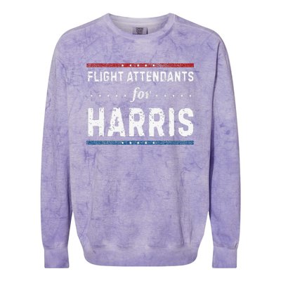 Flight Attendants For Kamala Harris President 2024 Colorblast Crewneck Sweatshirt