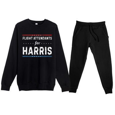 Flight Attendants For Kamala Harris President 2024 Premium Crewneck Sweatsuit Set