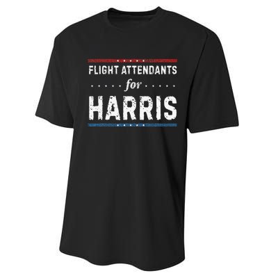 Flight Attendants For Kamala Harris President 2024 Performance Sprint T-Shirt