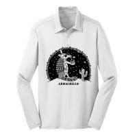 Funny Armadillo Silk Touch Performance Long Sleeve Polo