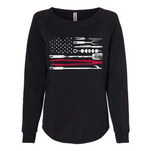 Funny American Flag Grilling Tools BBQ Grill Barbecue Tool Womens California Wash Sweatshirt