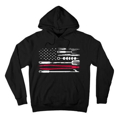 Funny American Flag Grilling Tools BBQ Grill Barbecue Tool Tall Hoodie