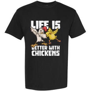 Funny Animal Farmer Kids Dabbing Rooster Dab Hen Chicken Garment-Dyed Heavyweight T-Shirt