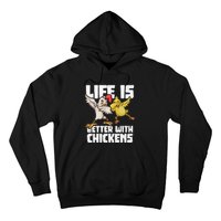 Funny Animal Farmer Kids Dabbing Rooster Dab Hen Chicken Hoodie