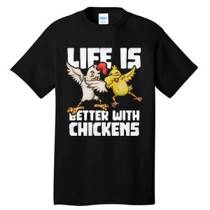 Funny Animal Farmer Kids Dabbing Rooster Dab Hen Chicken Tall T-Shirt