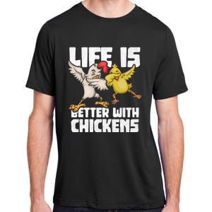 Funny Animal Farmer Kids Dabbing Rooster Dab Hen Chicken Adult ChromaSoft Performance T-Shirt