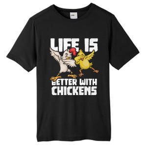 Funny Animal Farmer Kids Dabbing Rooster Dab Hen Chicken Tall Fusion ChromaSoft Performance T-Shirt