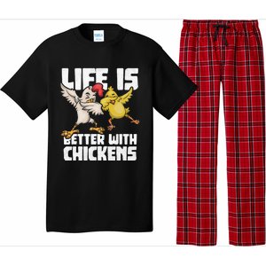 Funny Animal Farmer Kids Dabbing Rooster Dab Hen Chicken Pajama Set