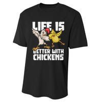 Funny Animal Farmer Kids Dabbing Rooster Dab Hen Chicken Performance Sprint T-Shirt