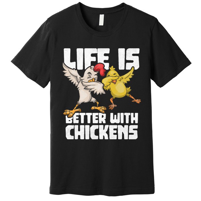 Funny Animal Farmer Kids Dabbing Rooster Dab Hen Chicken Premium T-Shirt