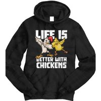 Funny Animal Farmer Kids Dabbing Rooster Dab Hen Chicken Tie Dye Hoodie