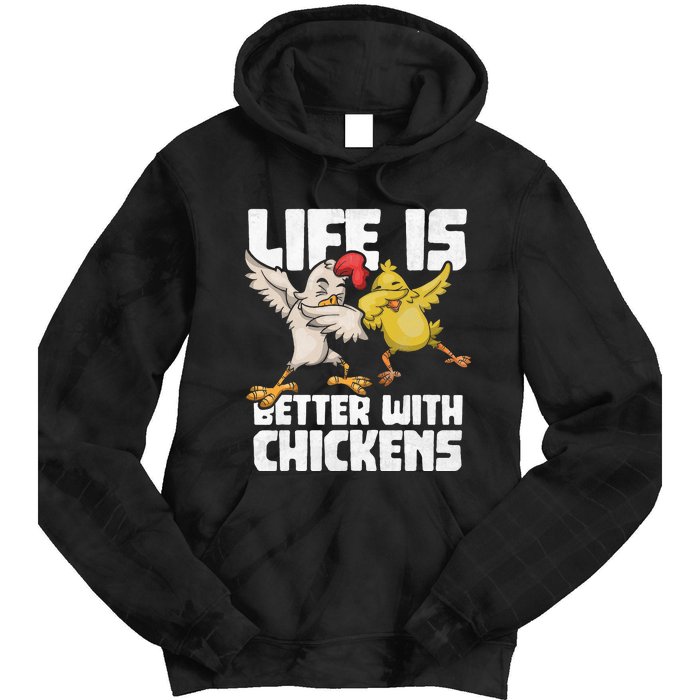 Funny Animal Farmer Kids Dabbing Rooster Dab Hen Chicken Tie Dye Hoodie