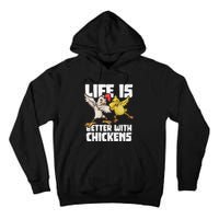 Funny Animal Farmer Kids Dabbing Rooster Dab Hen Chicken Tall Hoodie