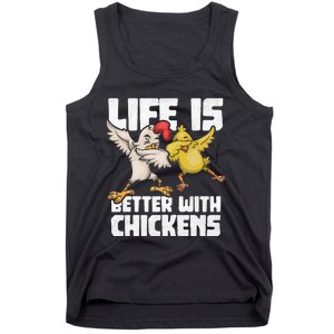 Funny Animal Farmer Kids Dabbing Rooster Dab Hen Chicken Tank Top