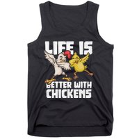 Funny Animal Farmer Kids Dabbing Rooster Dab Hen Chicken Tank Top