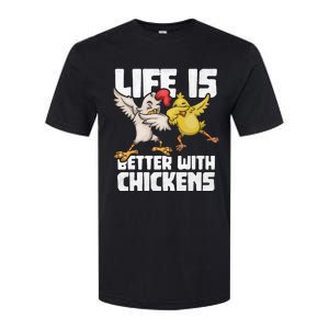 Funny Animal Farmer Kids Dabbing Rooster Dab Hen Chicken Softstyle CVC T-Shirt