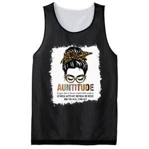 Funny Aun For Women Dont Mess With My Nephew Or Niece Mesh Reversible Basketball Jersey Tank