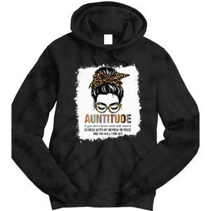 Funny Aun For Women Dont Mess With My Nephew Or Niece Tie Dye Hoodie