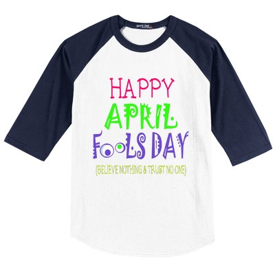 Funny April Fools Day April 1st Joke Pranks Baseball Sleeve Shirt