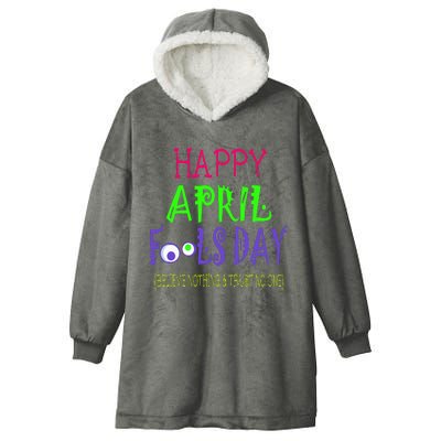 Funny April Fools Day April 1st Joke Pranks Hooded Wearable Blanket