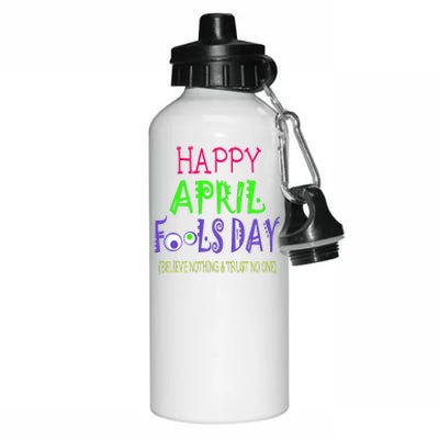 Funny April Fools Day April 1st Joke Pranks Aluminum Water Bottle