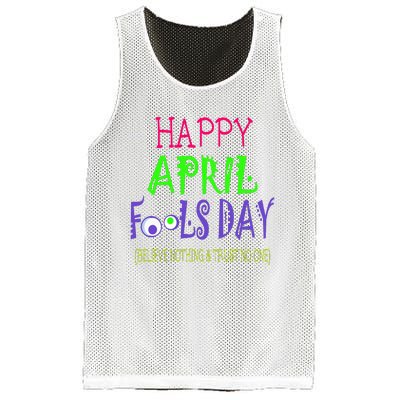 Funny April Fools Day April 1st Joke Pranks Mesh Reversible Basketball Jersey Tank