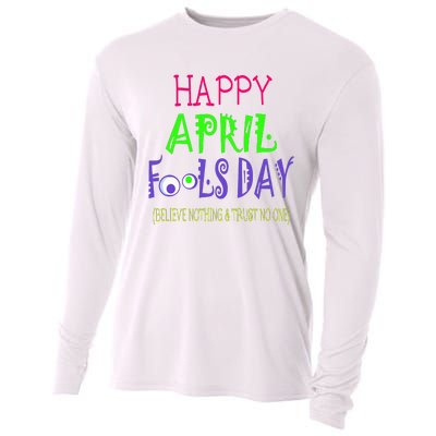 Funny April Fools Day April 1st Joke Pranks Cooling Performance Long Sleeve Crew