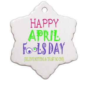 Funny April Fools Day April 1st Joke Pranks Ceramic Star Ornament