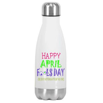 Funny April Fools Day April 1st Joke Pranks Stainless Steel Insulated Water Bottle