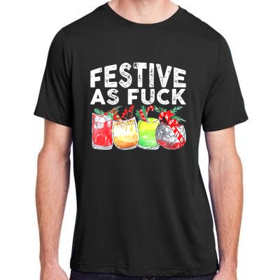 Festive as Fuck funny Holiday Christmas Adult ChromaSoft Performance T-Shirt