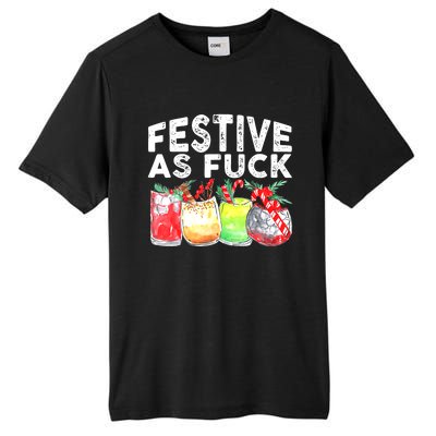 Festive as Fuck funny Holiday Christmas Tall Fusion ChromaSoft Performance T-Shirt