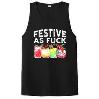 Festive as Fuck funny Holiday Christmas PosiCharge Competitor Tank