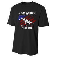 Float Around & Find Out Chinese Spy Balloon & UFOs USA Flag Performance Sprint T-Shirt