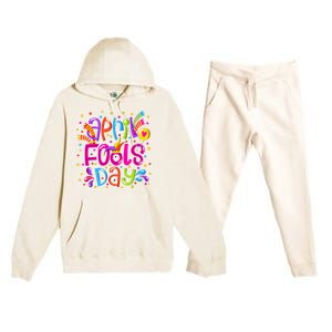 Funny April Fools Day Premium Hooded Sweatsuit Set