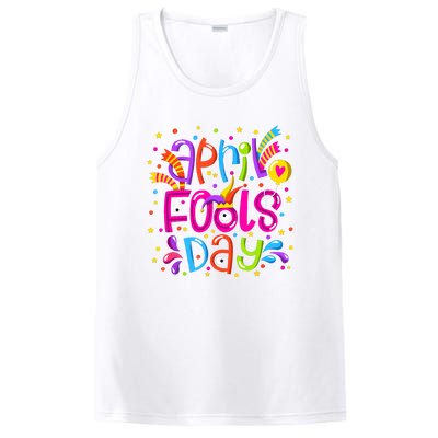 Funny April Fools Day PosiCharge Competitor Tank