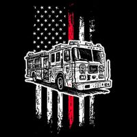Fireman American Flag Firefighter Fire Truck Impact Tech Backpack