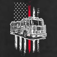Fireman American Flag Firefighter Fire Truck 11oz C Handle Ceramic Mug