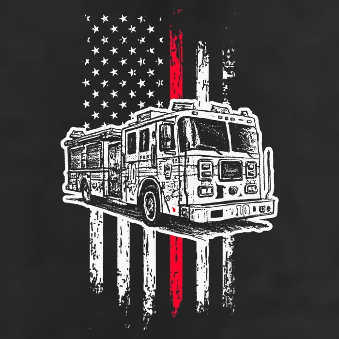 Fireman American Flag Firefighter Fire Truck 11oz C Handle Ceramic Mug