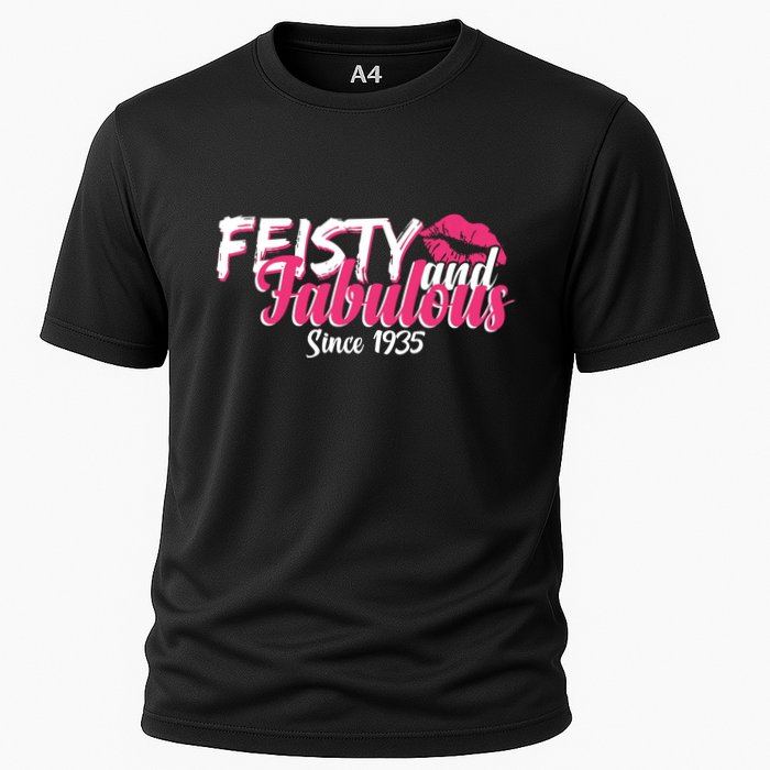 Feisty And Fabulous Since 1935 90th Birthday Cooling Performance Crew T-Shirt